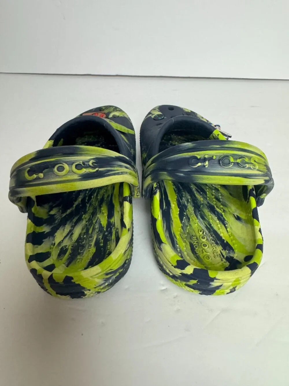 CROCS  Marble Blue Green Clog  Sandals Boy Size C 10